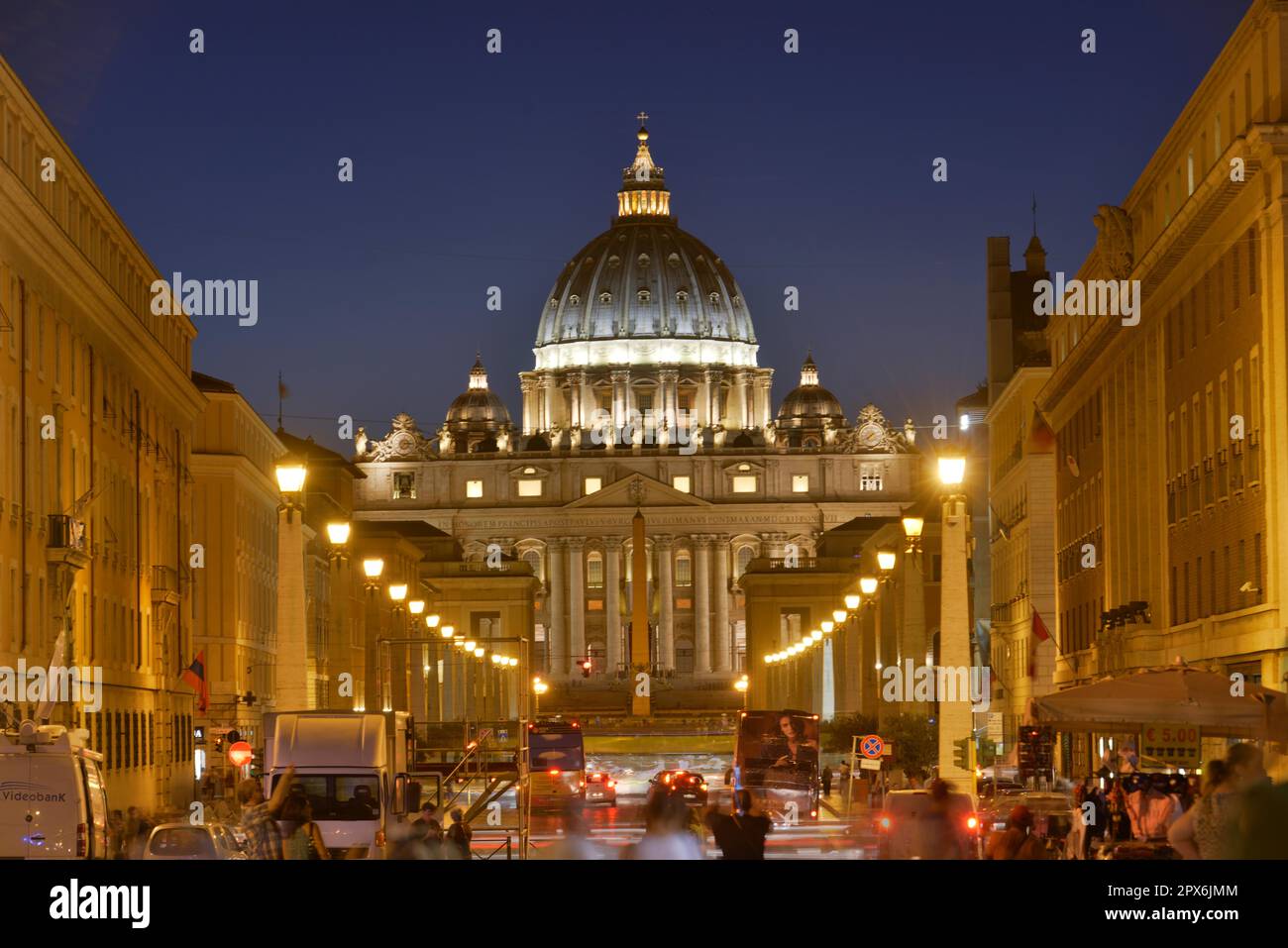 St Basilica di Pietro, Via della conciliazione, Città del Vaticano Foto Stock