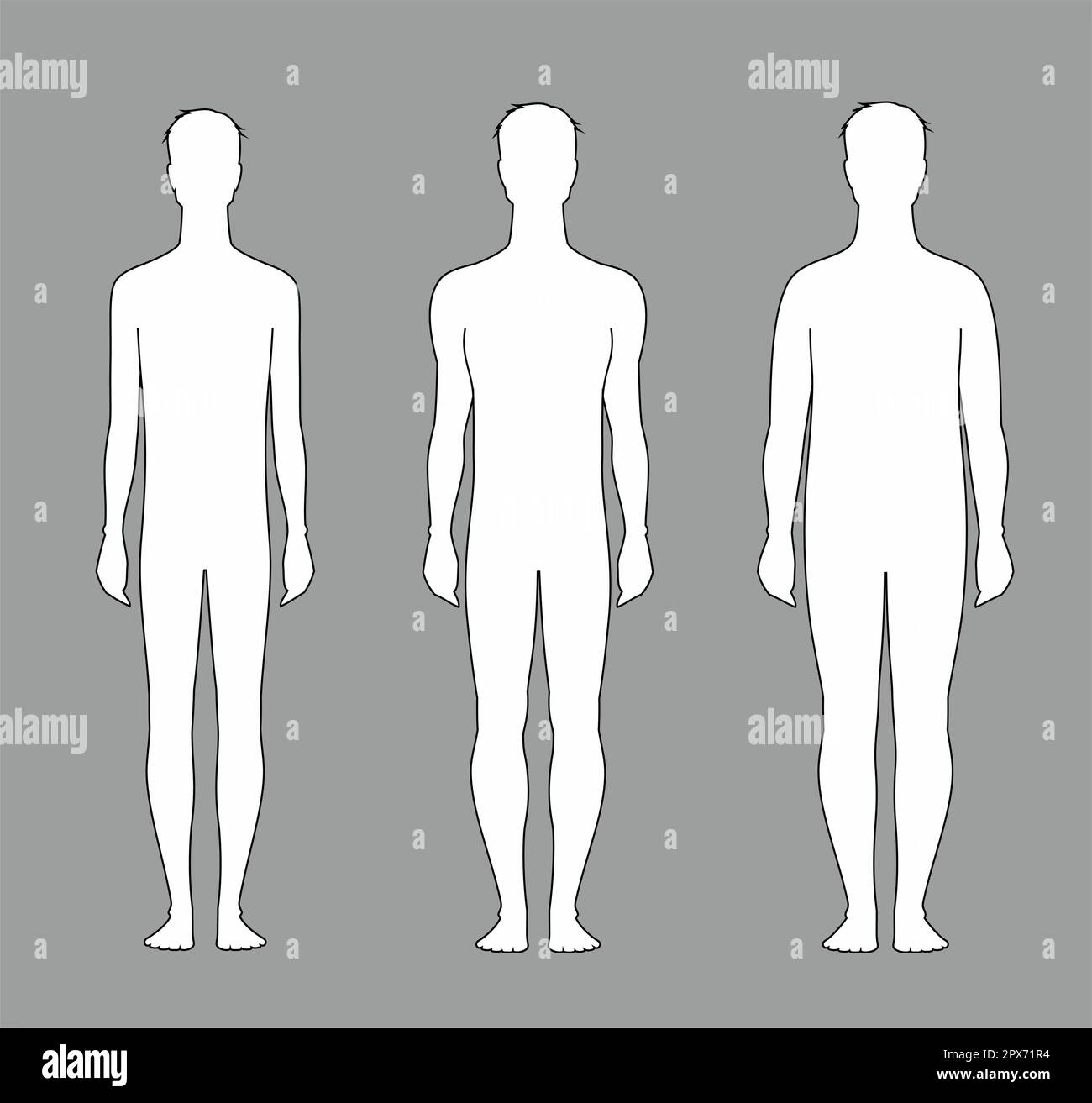 La figura di un uomo. Vari tipi Illustrazione Vettoriale