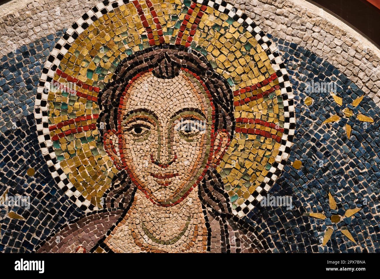 Particolare di un mosaico all'interno della basilica di san Marco a Venezia Foto Stock