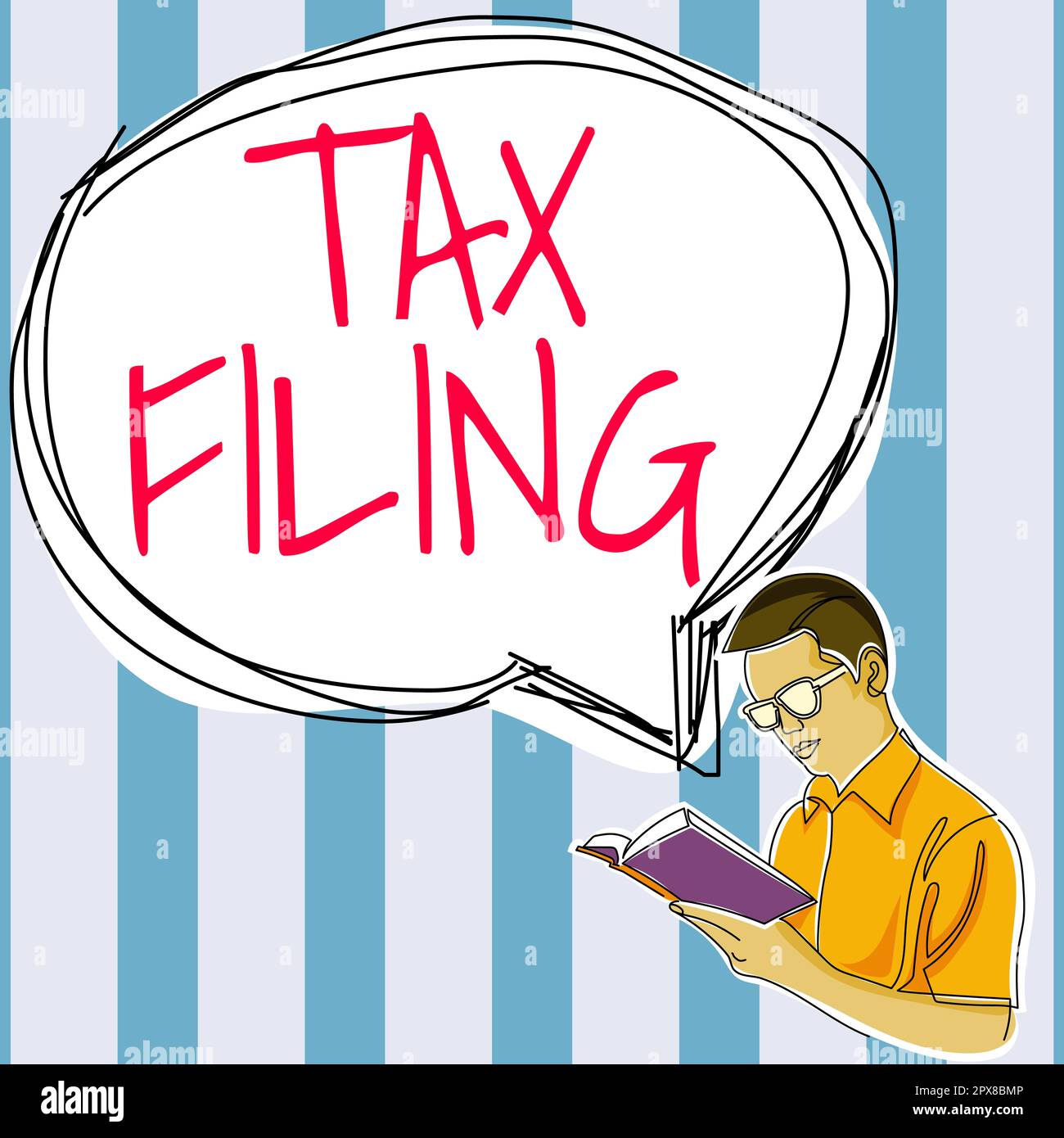 Didascalia di testo che presenta l'archiviazione fiscale, concetto del Internet che presenta i documenti archiviati con le informazioni finanziarie del contribuente Foto Stock