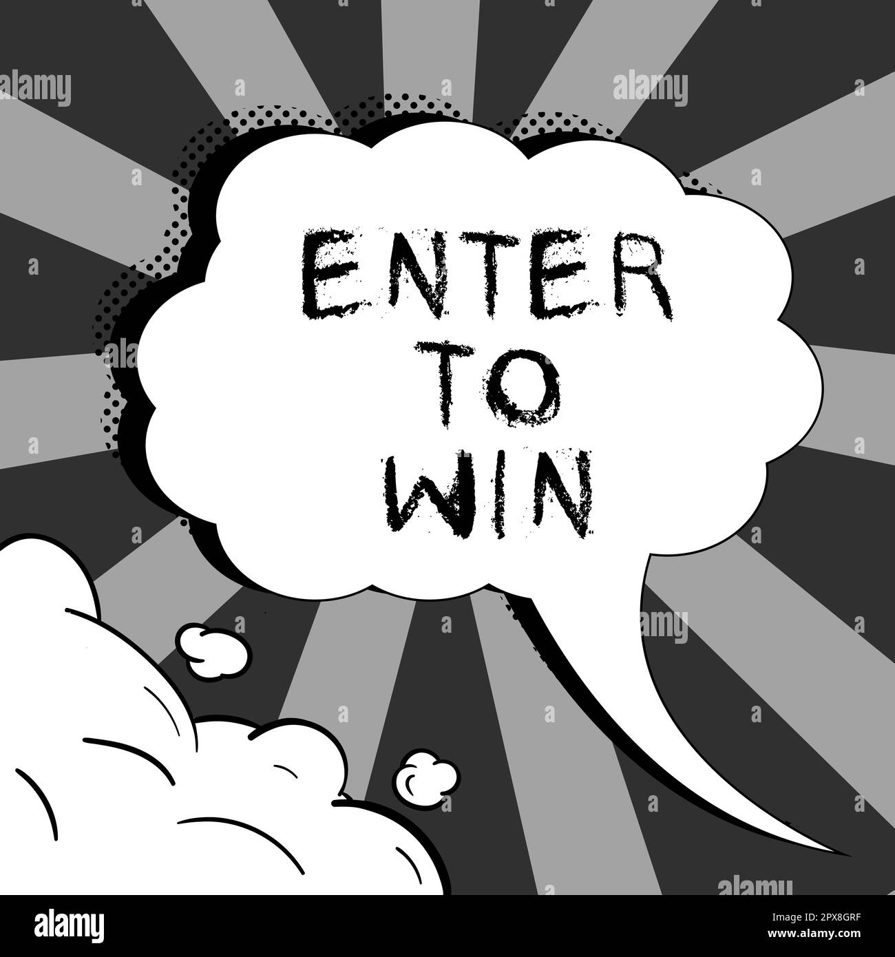 Didascalia concettuale Entra per vincere, idea di business scambiando qualcosa di valore per il premio o la possibilità di vincere Foto Stock