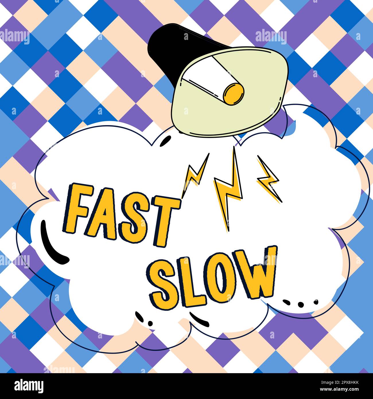 Scrittura a mano segno lento veloce, concetto di affari che si muove o che  procede con più o meno della velocità usuale Foto stock - Alamy