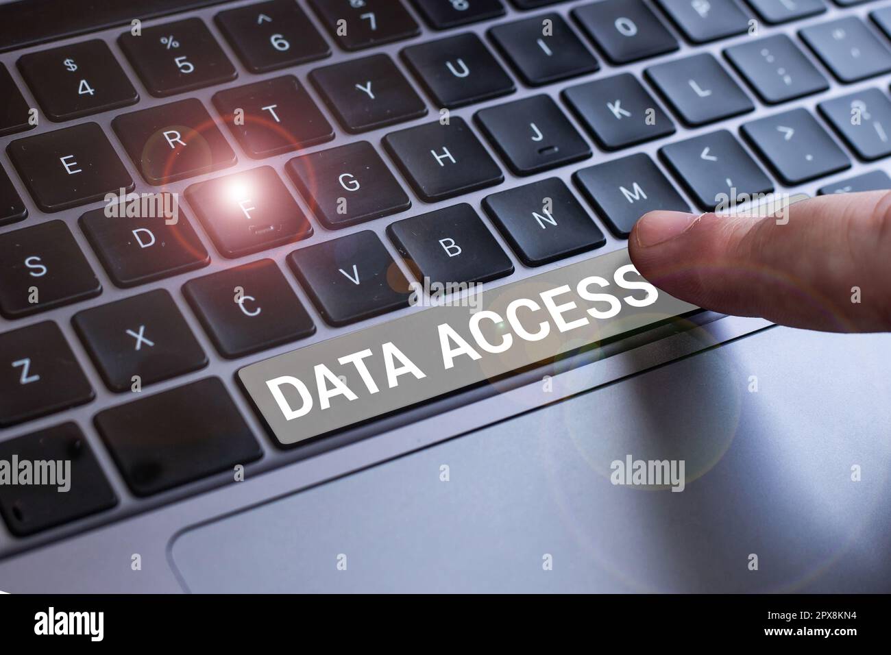 Ispirazione che mostra Sign Data Access, concetto Internet capacità dell'utente di accedere ai dati memorizzati in un database Foto Stock