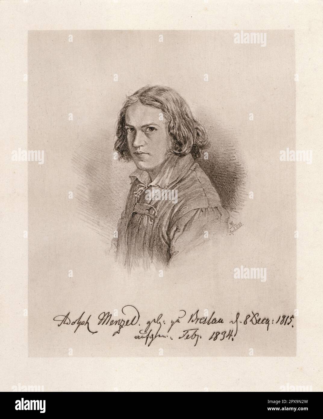 Adolph von Menzel, 1890 Adolph Friedrich Erdmann von Menzel (1815–1905) è stato un . Foto Stock