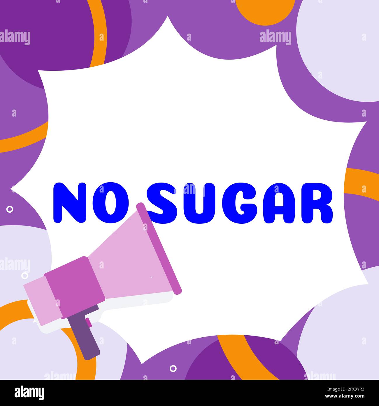 Testo che mostra ispirazione No Sugar, Word scritto è stato lasciato indietro e sostituito con dolcificante artificiale Foto Stock