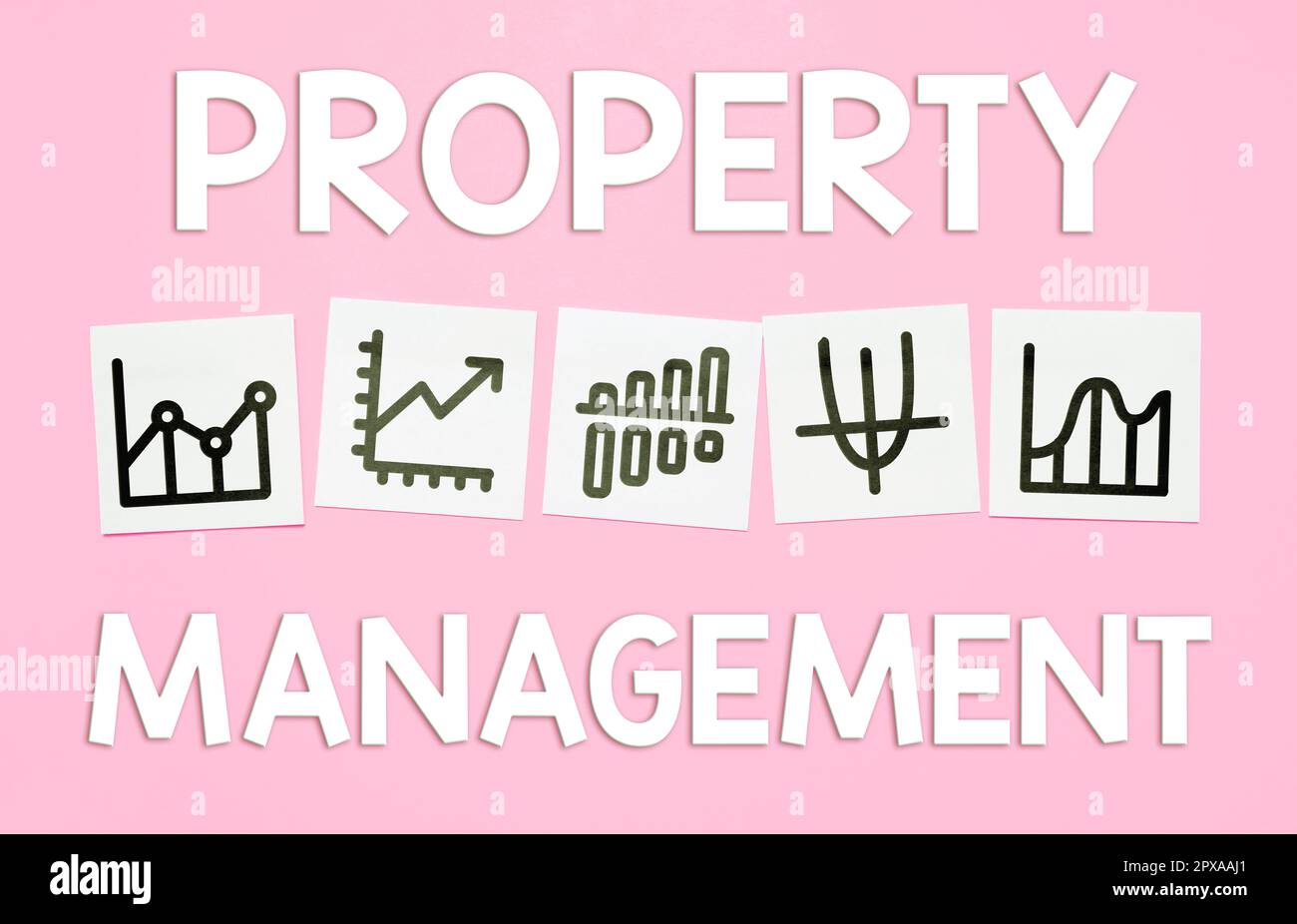 Visualizzazione concettuale Property Management, Business Concept overseeing di Real Estate valore conservato di struttura Foto Stock