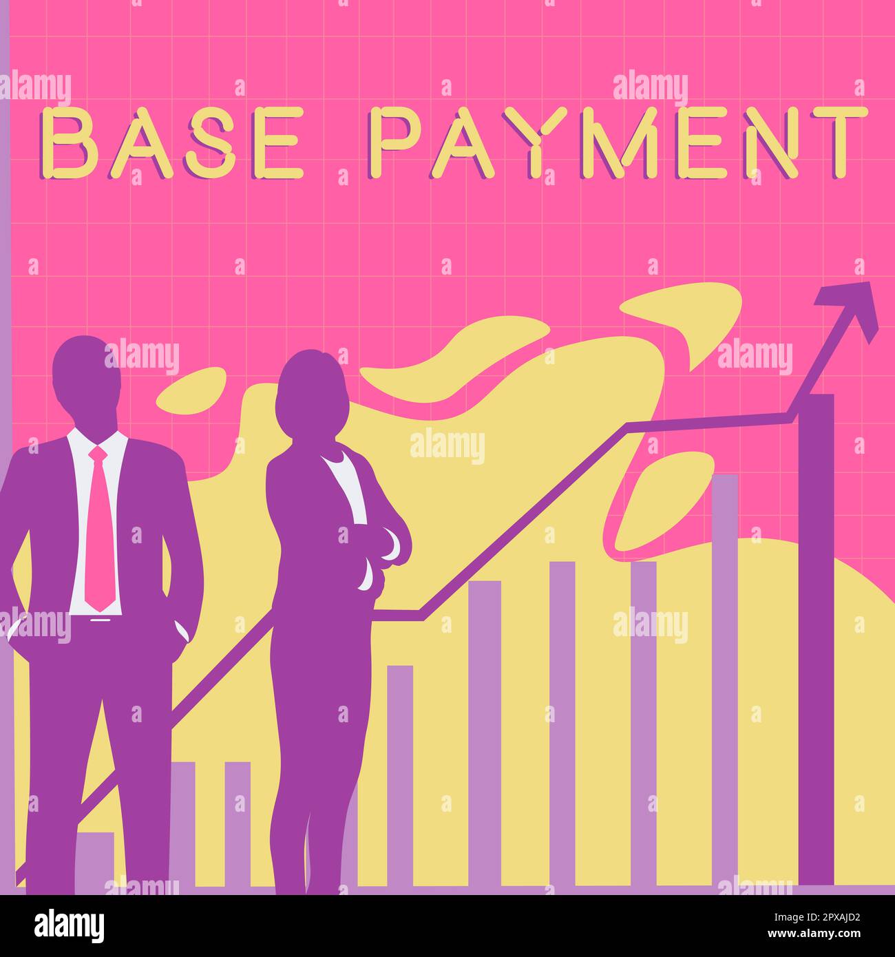 Ispirazione che mostra il segno di pagamento base, concetto che significa l'importo della retribuzione per un periodo di lavoro standard, una commessa o una posizione Foto Stock
