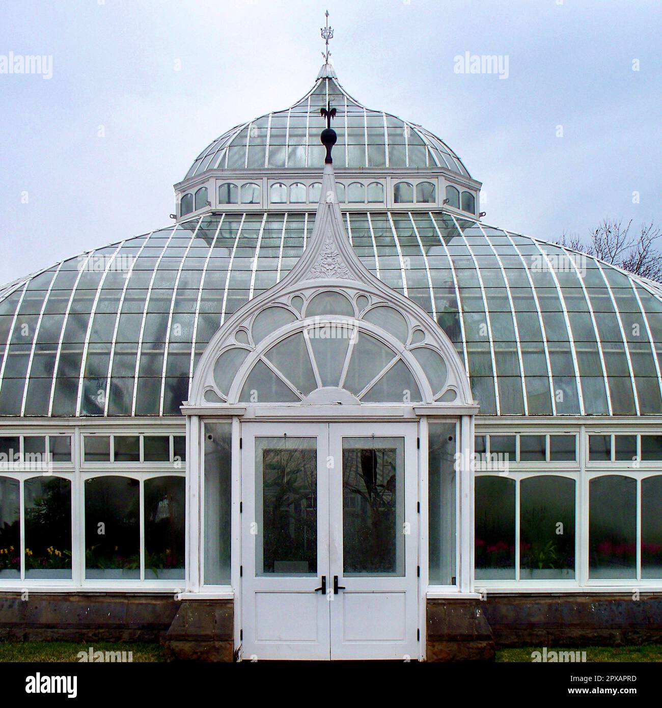 Ingresso esterno della sala Victoria al Phipps Conservatory, Pittsburgh, USA Foto Stock