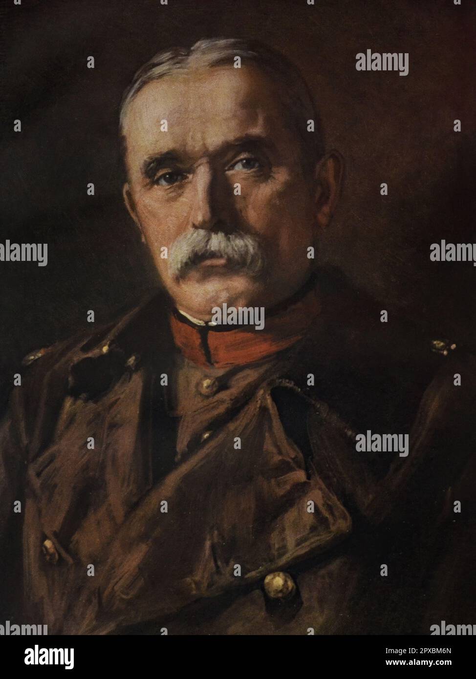 Giovanni Francese, 1st conte di Ypres. Il comandante in capo dell'esercito britannico John Denton Pinkstone French, 1st conte di Ypres, (1852–1925), noto come Sir John French dal 1901 al 1916, e come Visconte French tra il 1916 e il 1922, è stato un ufficiale dell'esercito britannico. Foto Stock