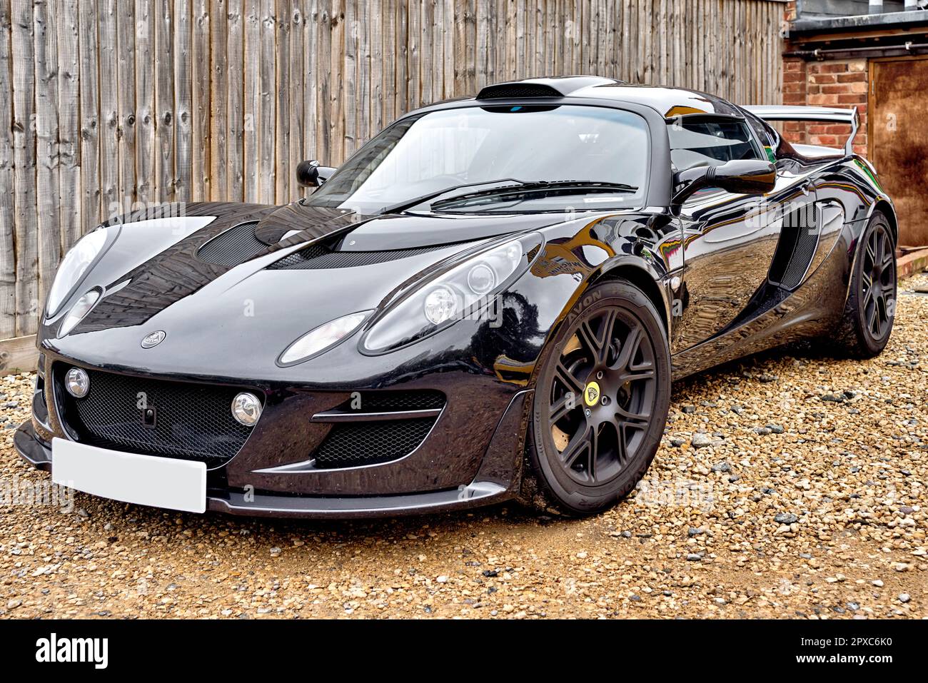 Lotus Exige S auto sportiva nera Foto stock - Alamy