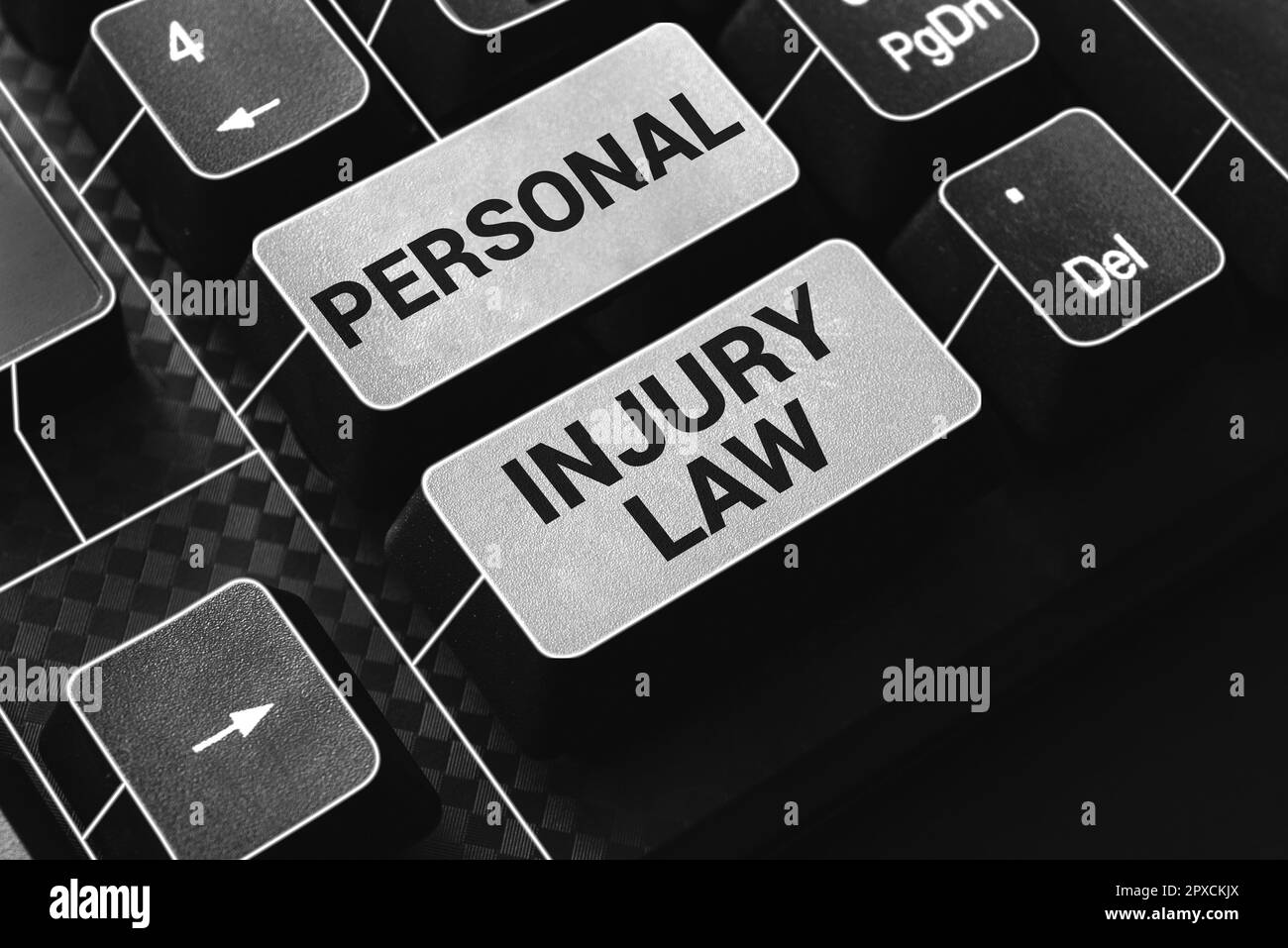 Cartello di testo che mostra la legge sulle lesioni personali, l'approccio aziendale che subisce lesioni o lesioni all'interno dell'ambiente di lavoro Foto Stock