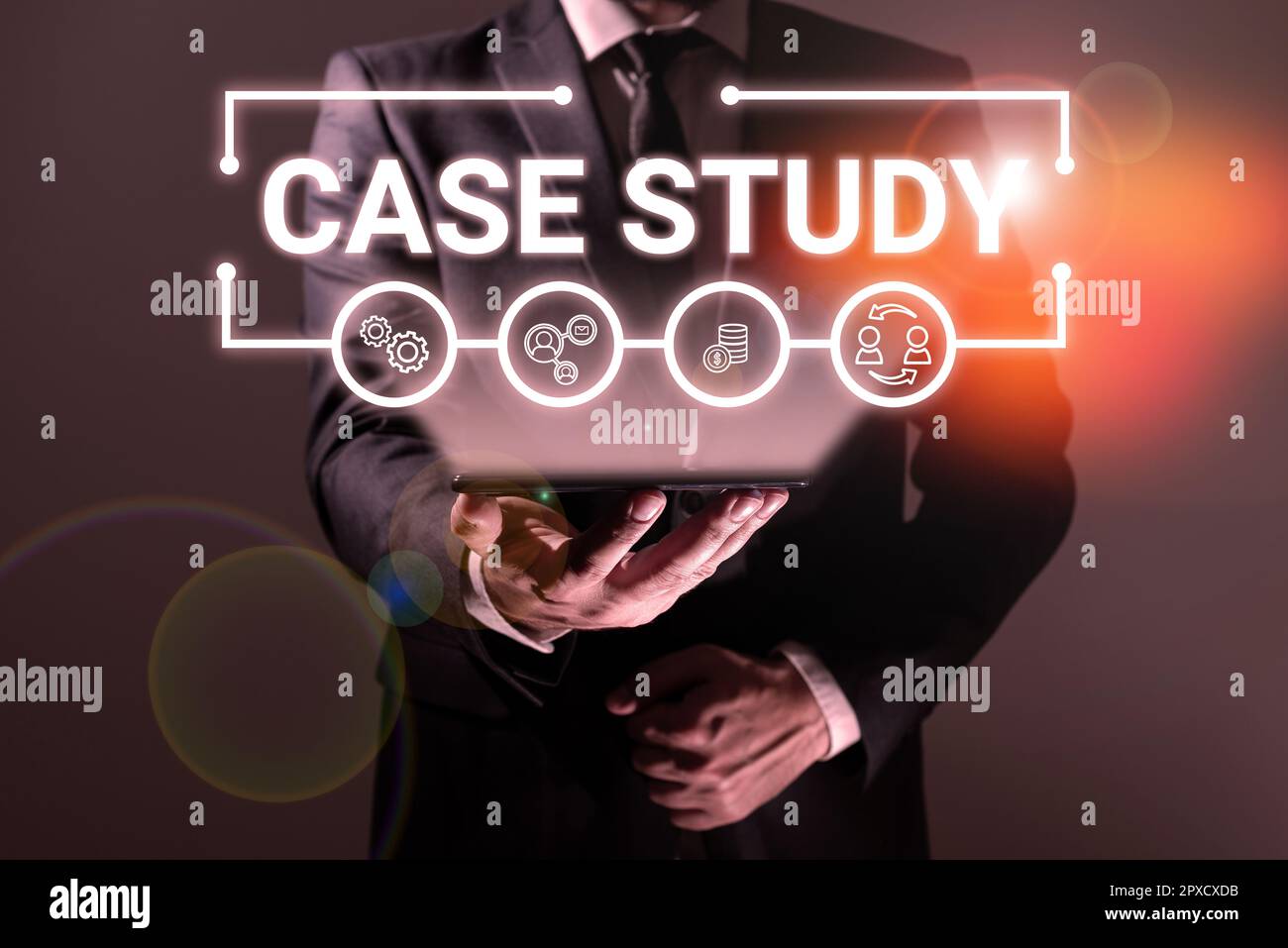 Didascalia concettuale Case Study, Business idea Un argomento da discutere e correlato all'argomento Foto Stock