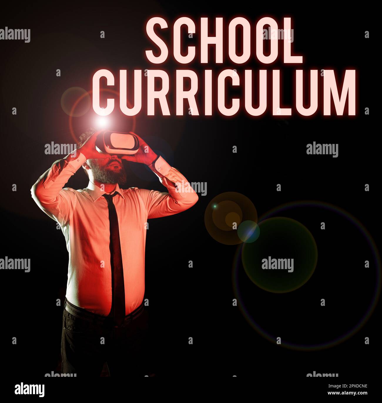 Visualizzazione concettuale programma scolastico, Word, progettato per fornire spazi di apprendimento e ambienti di apprendimento Foto Stock