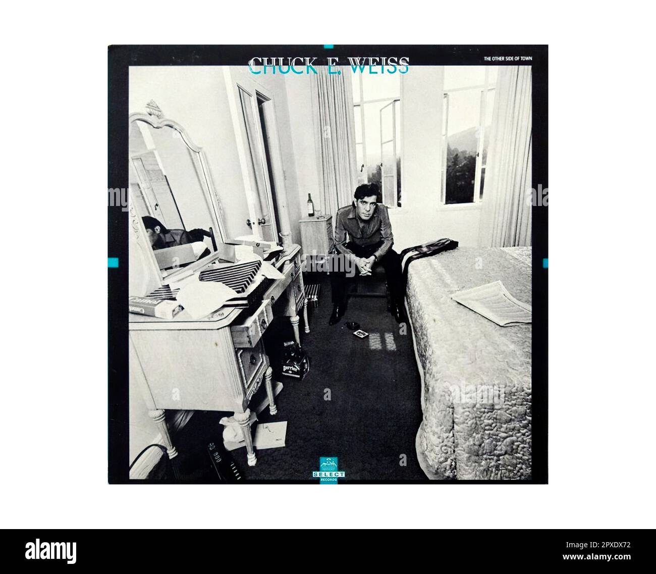 Chuck-e-Weiss-The-Other-side-of-Town - Sleeve Vintage in vinile con disco Foto Stock