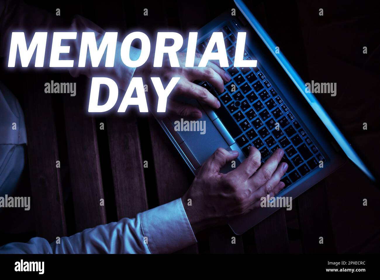 Segno che mostra Memorial Day, concetto di Internet per onorare e ricordare coloro che sono morti nel servizio militare Foto Stock