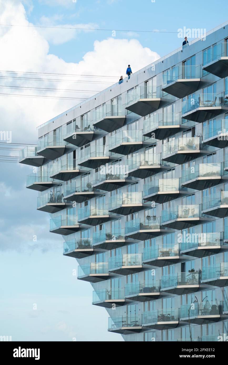 Amsterdam, Paesi Bassi - abitazioni Sluishuis di GRANDI e barcode Architects Foto Stock