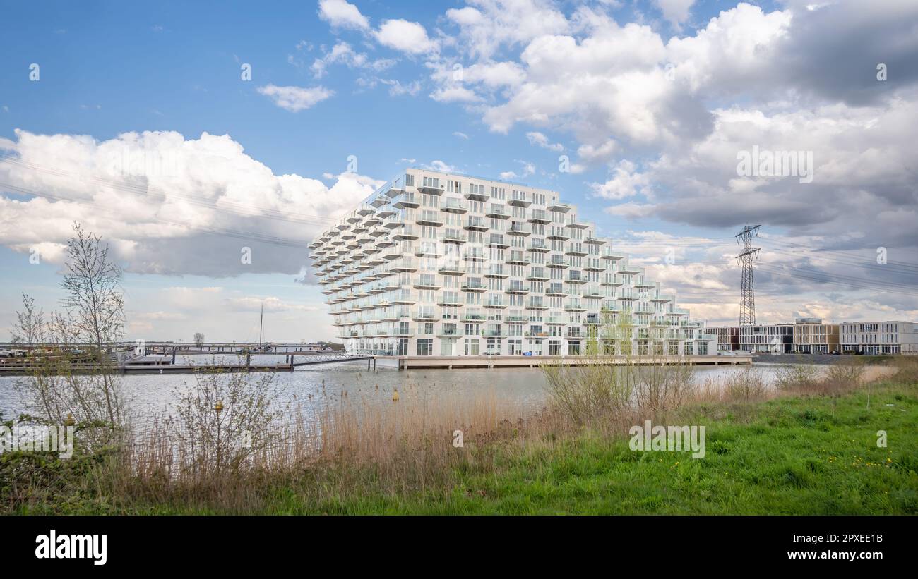 Amsterdam, Paesi Bassi - abitazioni Sluishuis di GRANDI e barcode Architects Foto Stock