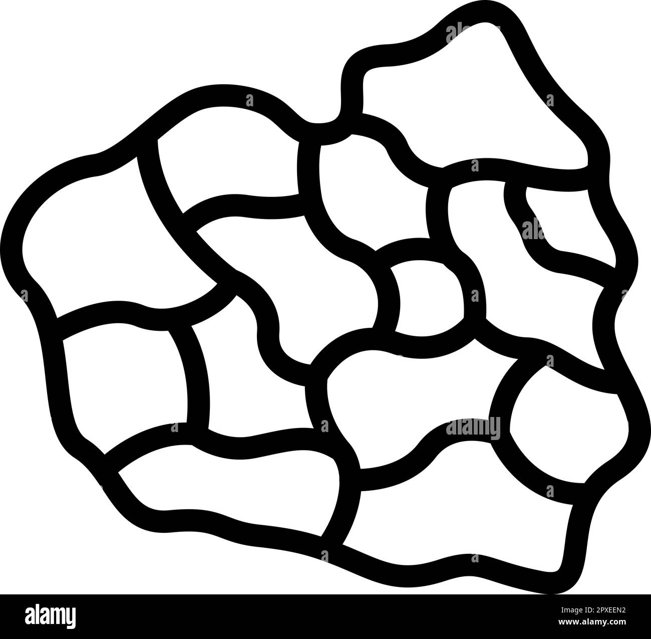 Vettore di contorno dell'icona del teritorio della mappa. Paese della Polonia. Città di viaggio Illustrazione Vettoriale