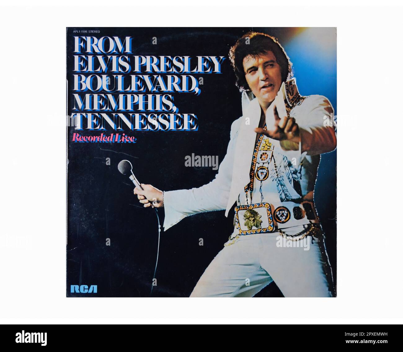 Elvis Presley - da Elvis Presley Boulevard, Memphis, Tennessee - Vintage L.P Music Vinyl Record Foto Stock