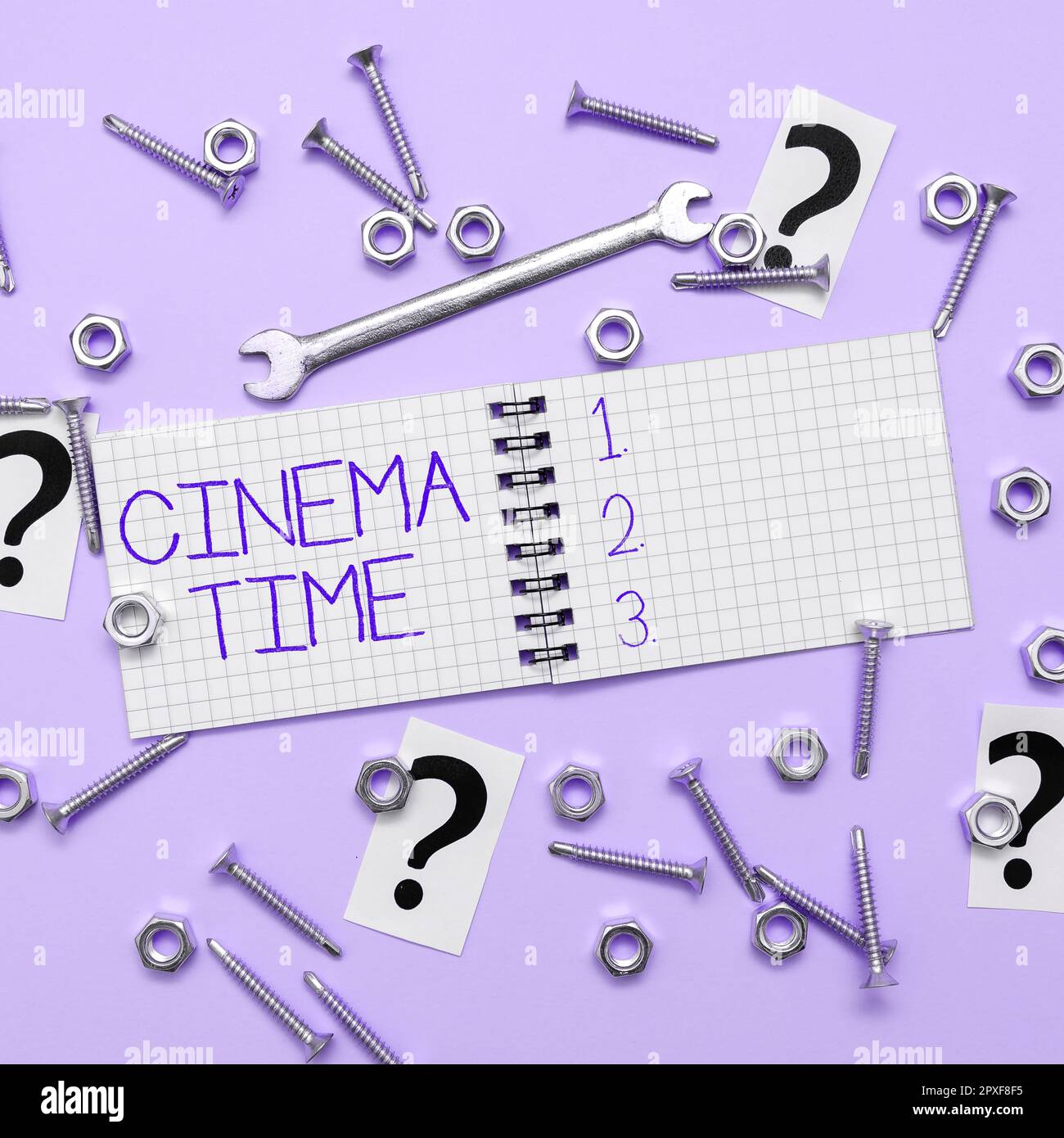 Segno di scrittura a mano Cinema Time, foto concettuale quale intrattenimento, come mostrare il film programmato per iniziare Foto Stock