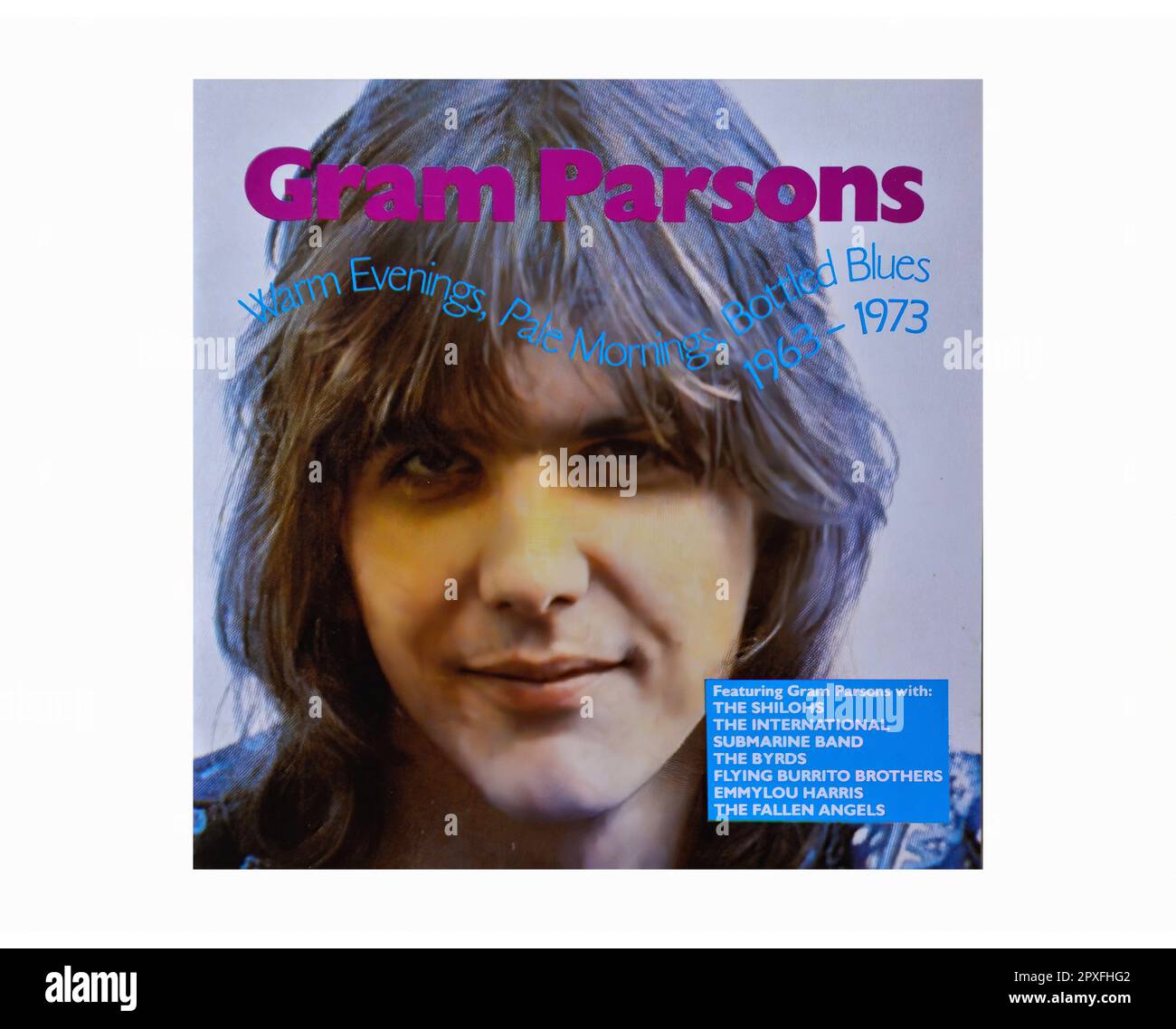 Gram Parsons - serate calde, Palme, Blues in bottiglia 1963 - 1973 - Vintage L.P Music Vinyl Record Foto Stock