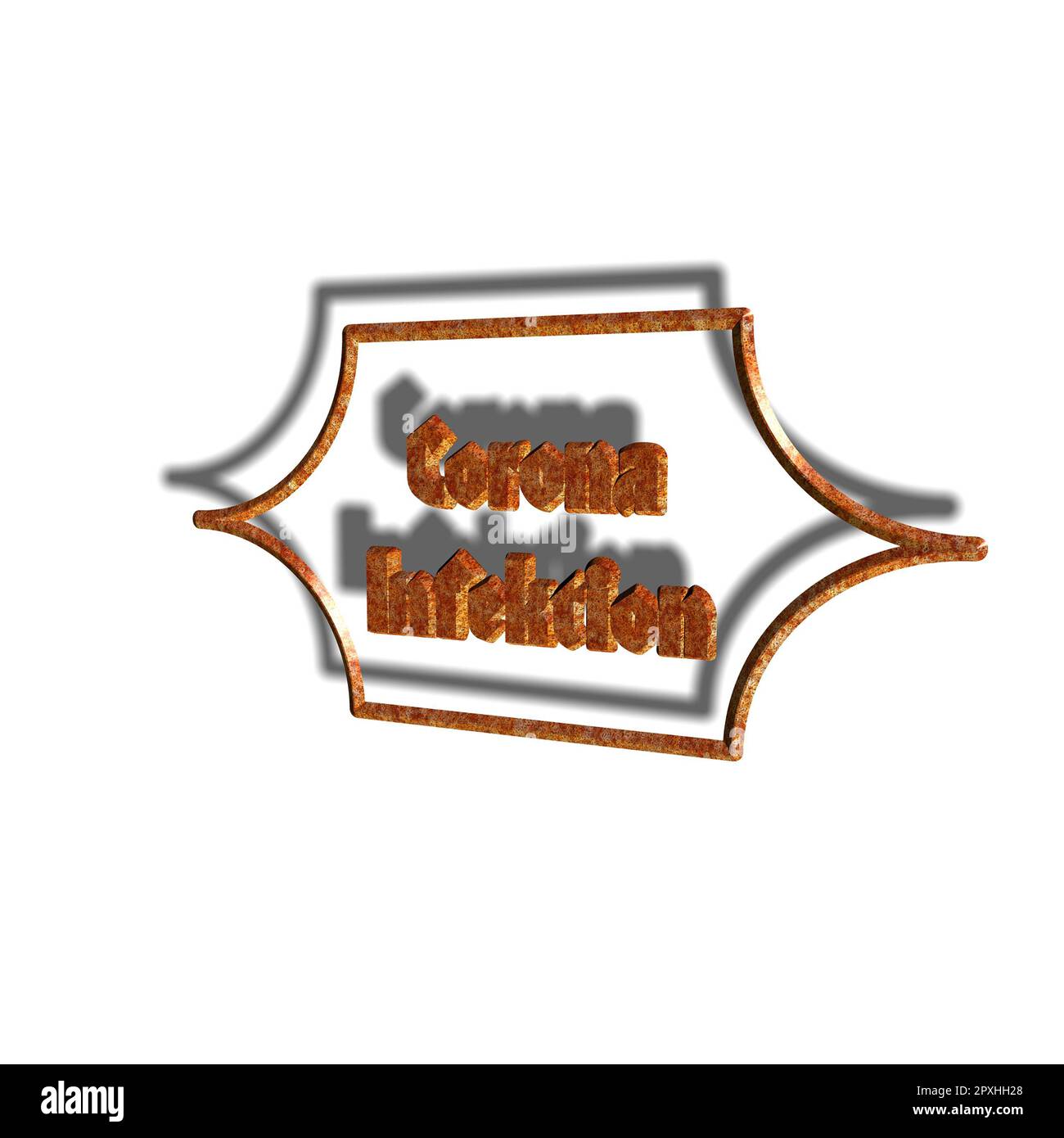 'Coronainfektion' = 'Corona infection' - parole, lettere o testo come illustrazione 3D, rendering 3D, grafica per computer Foto Stock 'Coronainfektion' = 'Corona infection' - parole, lettere o testo come illustrazione 3D, rendering 3D, grafica per computer Foto Stock