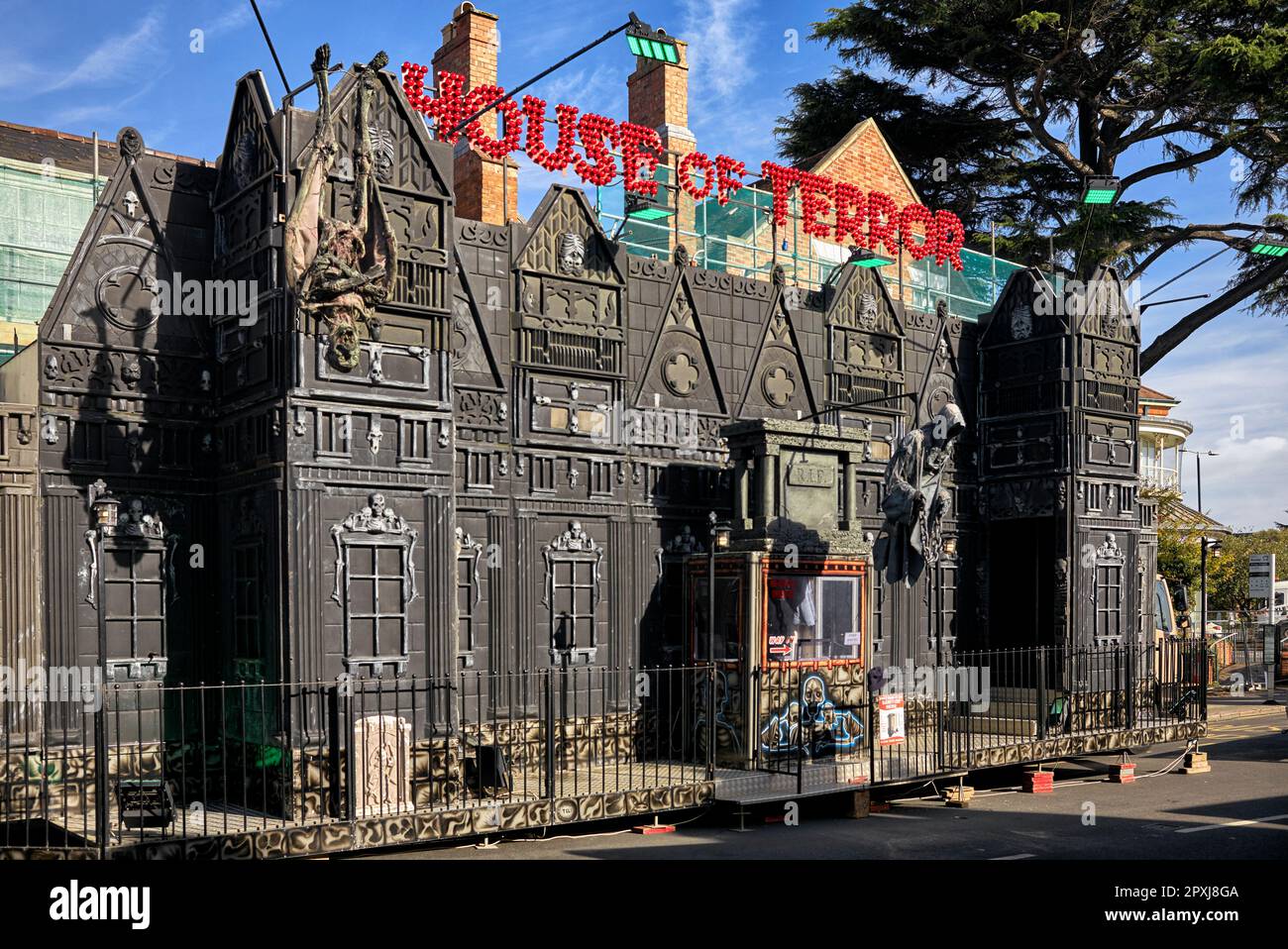 Attrazione della fiera House of Terror. Inghilterra, Regno Unito Foto Stock