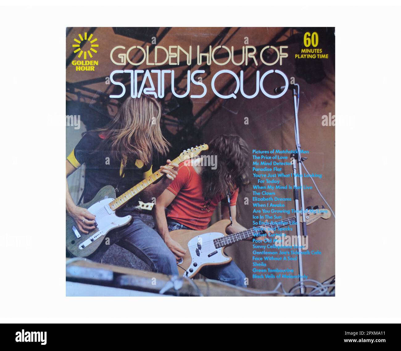 Status Quo - Golden Hour of Status Quo - Vintage L.P Music Vinyl Record Foto Stock