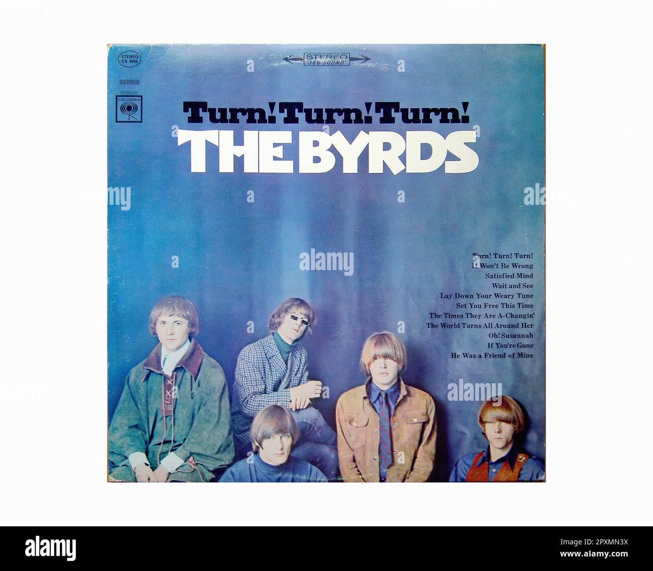 I Byrds - girati! Gira! Gira! [1965] - Sleeve da record in vinile d'epoca Foto Stock