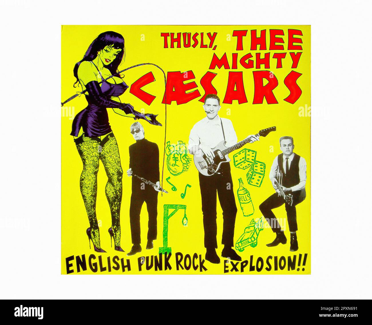 Thee Mighty Caesars - English Punk Rock Explosion!! [1988] - Sleeve da record in vinile d'epoca Foto Stock