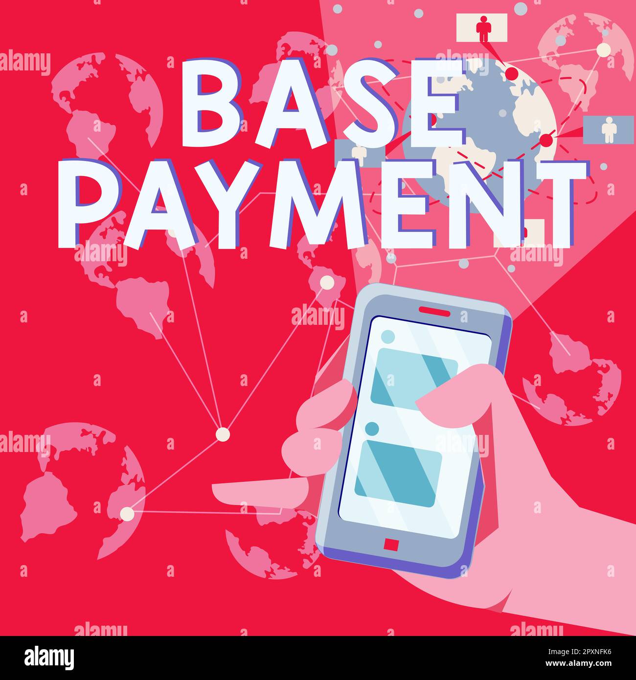 Cartello di testo che mostra il pagamento base, l'importo della retribuzione per l'approccio aziendale per un periodo di lavoro standard, una commessa o una posizione Foto Stock