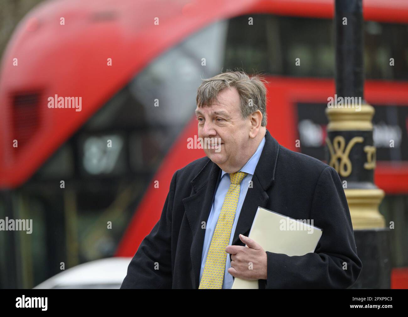 John Whittingdale MP (con: Maldon) a Westminster, giorno di bilancio, 15th marzo 2025 Foto Stock