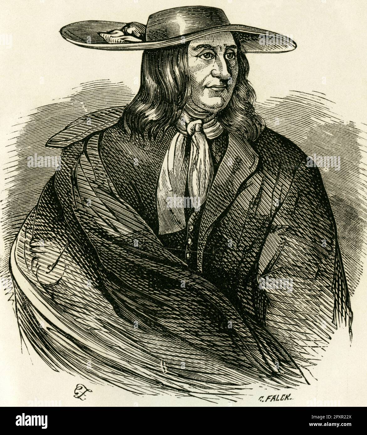 Europa, Deutschland, Amburgo, Cord Jastram, 1634-1686, hamburger Reeder und Politiker, Illustration aus : « Geschichte der Stadt Hamburg », von Dr. J. G. Gallois, Verlag von Ackermann & Wulff, Amburgo, 1866. / Europa, Germania, Amburgo, Cord Jastram, politico e armatore ad Amburgo, illustrazione da: « Geschichte der Stadt Hamburg » (storia di Amburgo), del Dr. J.G. Gallois , pubblicato da Ackermann e Wulff, Amburgo, 1866. Foto Stock