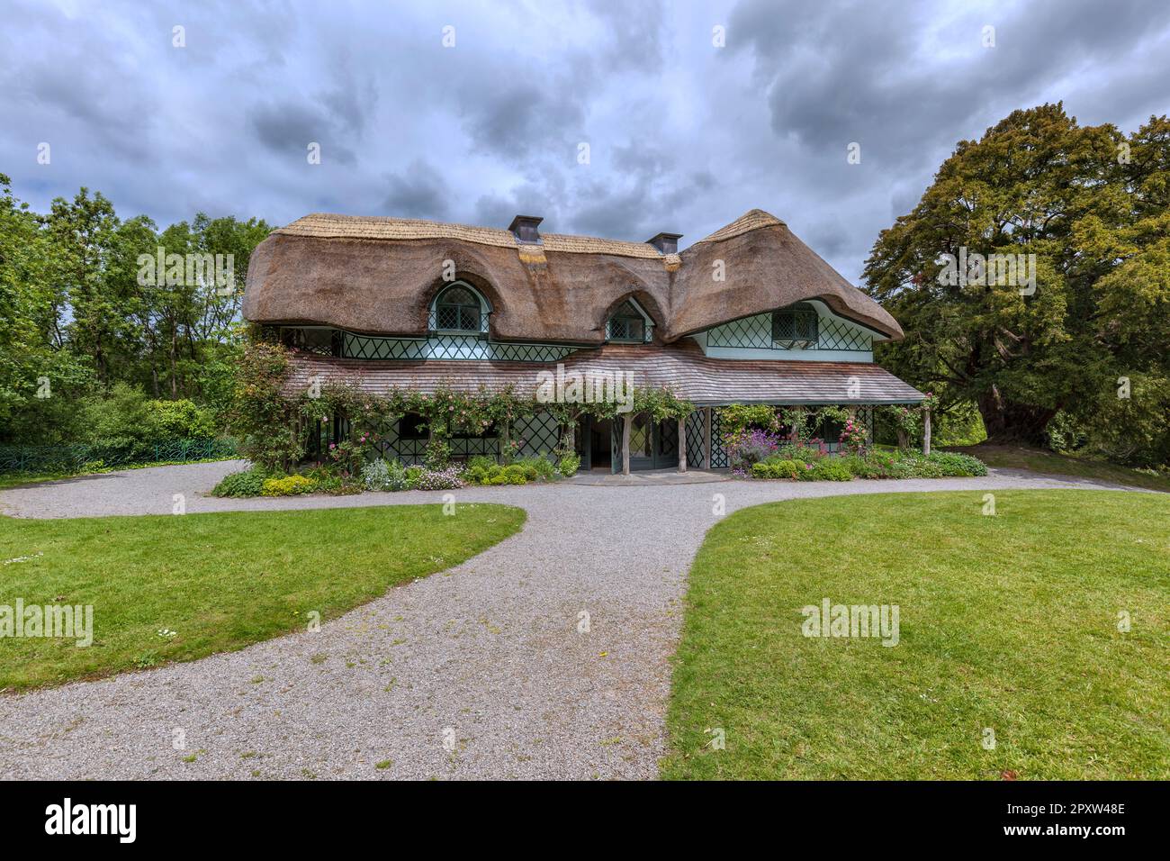 Swiss Cottage, un 19th ° secolo cottage orne, cottage ornamentale di John Nash a Cahir Foto Stock