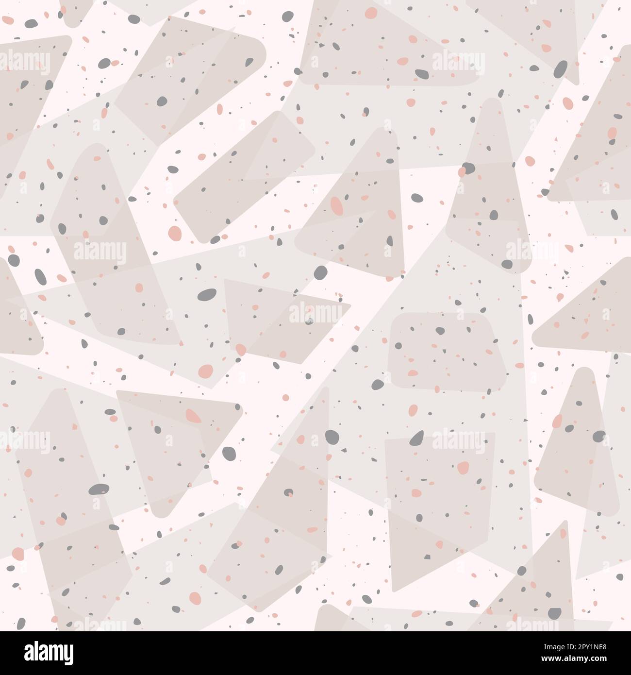 Motivo senza giunture vettoriale terrazzo per il pacchetto. Calcestruzzo, mosaico, marmo, pietre, rocce sfondo. Illustrazione Vettoriale
