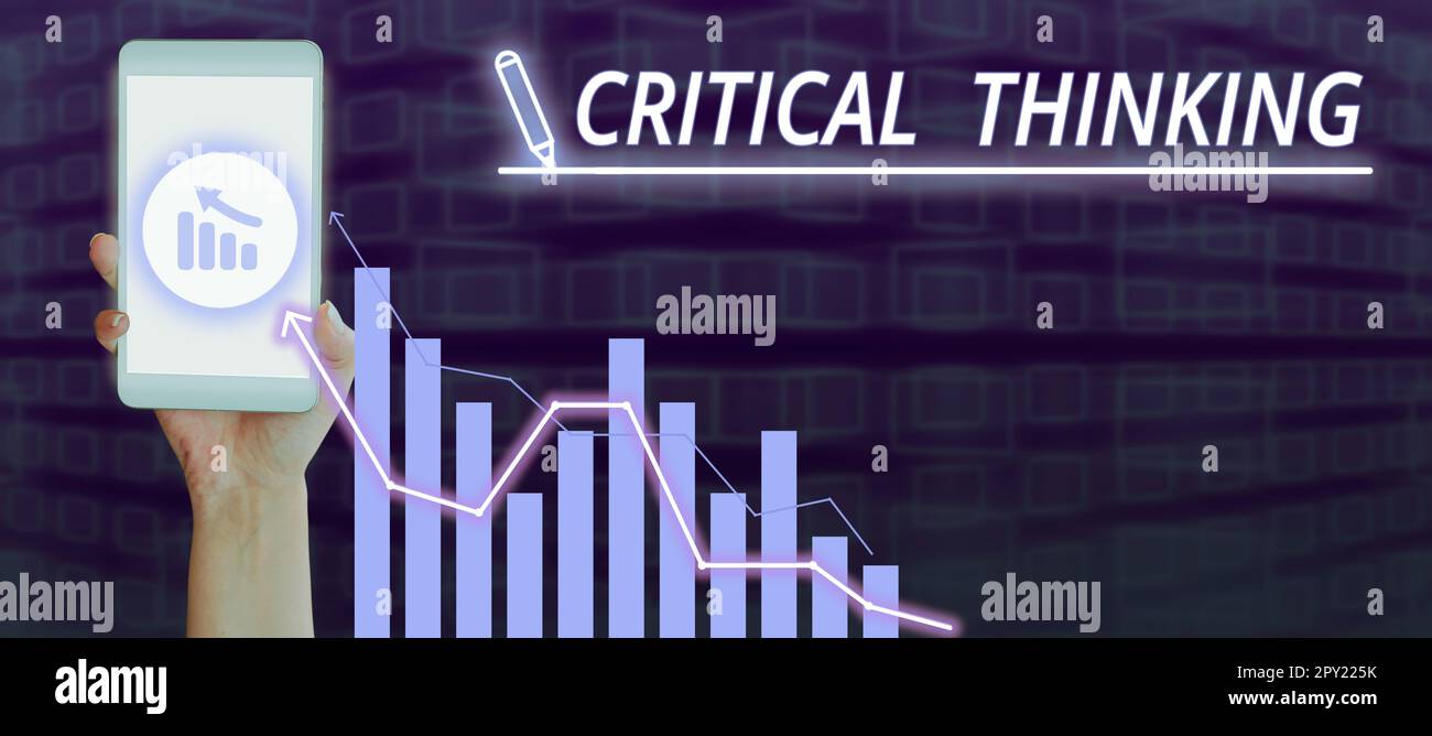 Didascalia concettuale pensiero critico, concetto che significa sequenza di fasi di un progetto che richiede il tempo più lungo Foto Stock