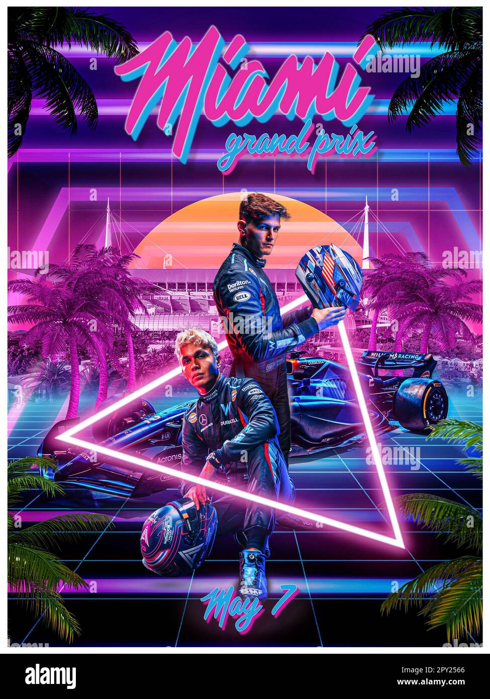 Poster del Gran Premio di Miami F1 2023 Foto Stock