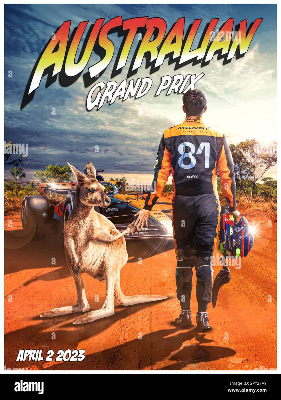 Poster del Gran Premio d'Australia F1 2023 Foto Stock