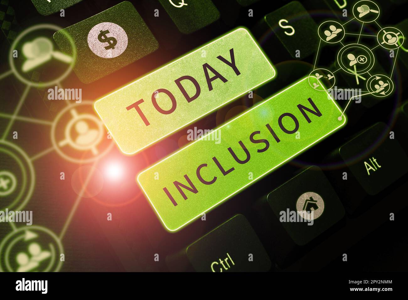 Inclusione concettuale dell'esposizione, stato dell'azione della vetrina aziendale, incluso l'inclusione all'interno del gruppo o della struttura Foto Stock