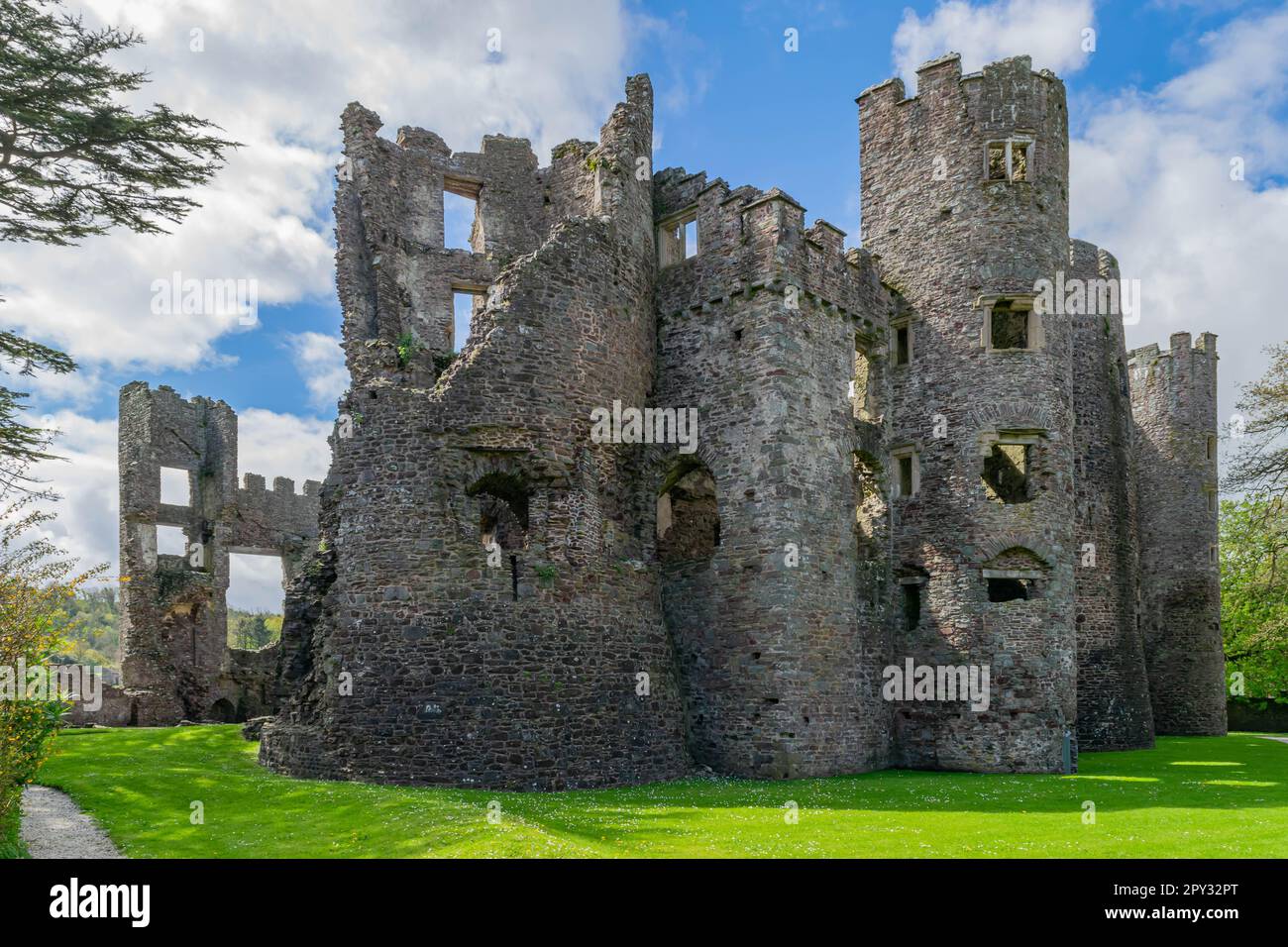 Laugharne castello del Galles Foto Stock