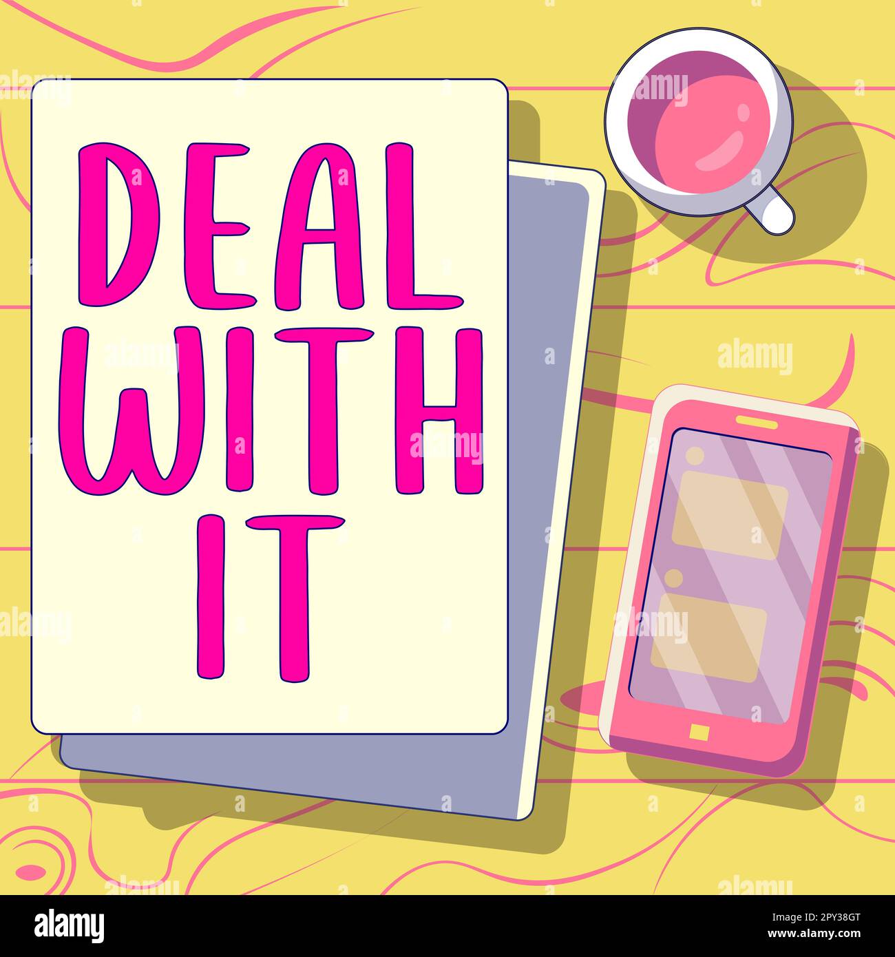 Testo di scrittura trattare con esso, concetto del Internet si adatta ad una certa situazione particolare e continua ad andare avanti Foto Stock