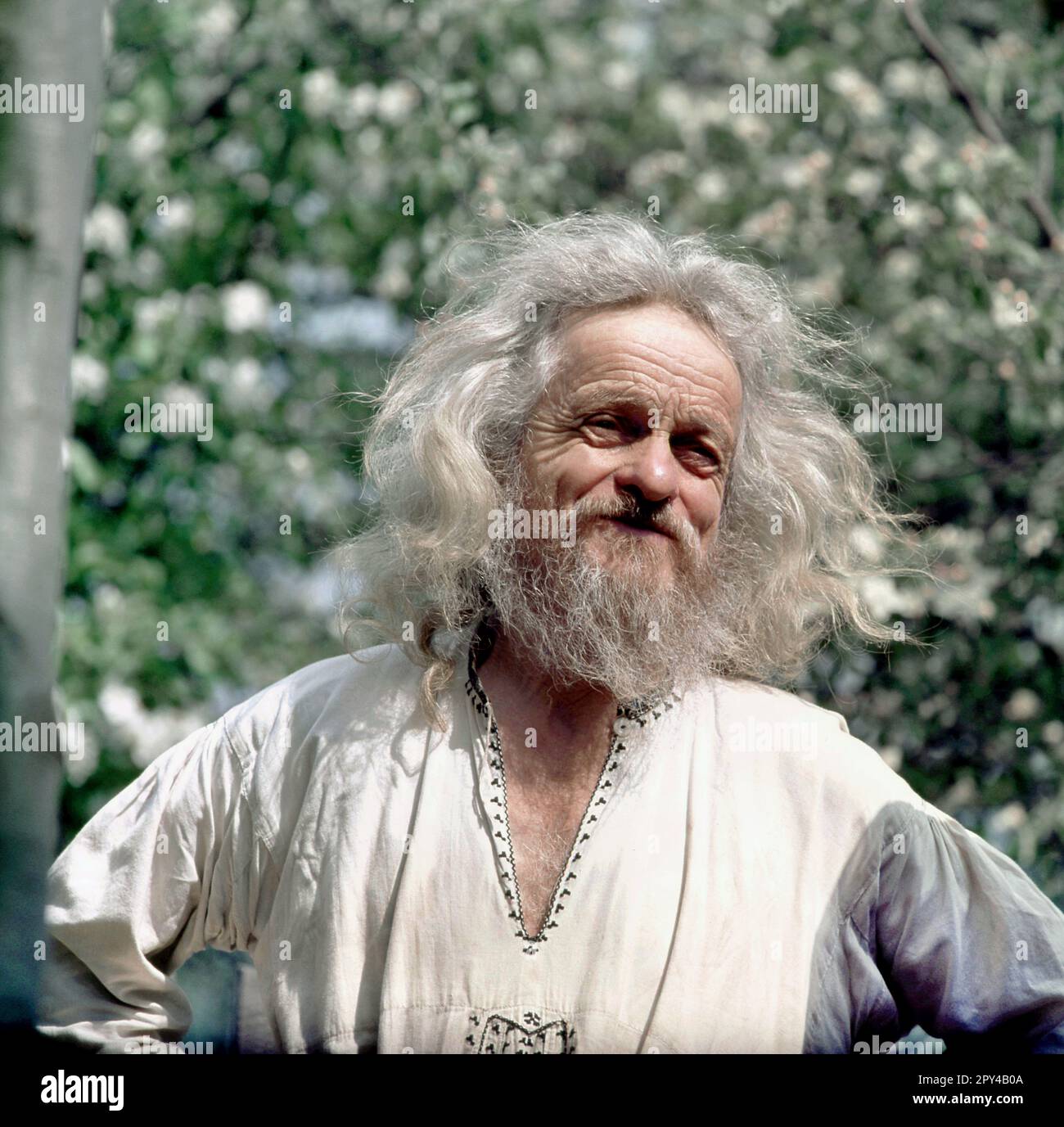 Barbuto uomo anziano, i capelli bianchi, ritratto, Provenza, Francia Foto  stock - Alamy