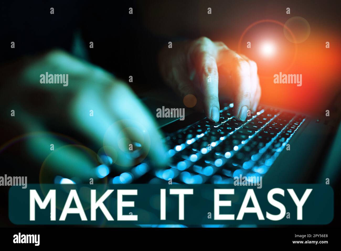 La visualizzazione concettuale rende tutto più semplice. Fotografia concettuale approccio intelligente senza sforzo senza preoccupazioni o difficoltà Foto Stock