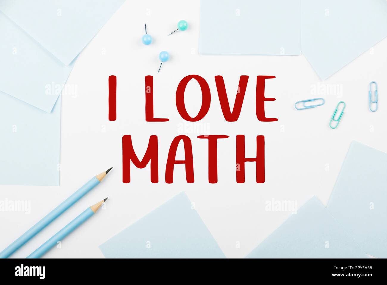 Segno che mostra i Love Math. Concetto del Internet a gradire mólto che fa i calcoli la matematica la persona del geek del numero Foto Stock