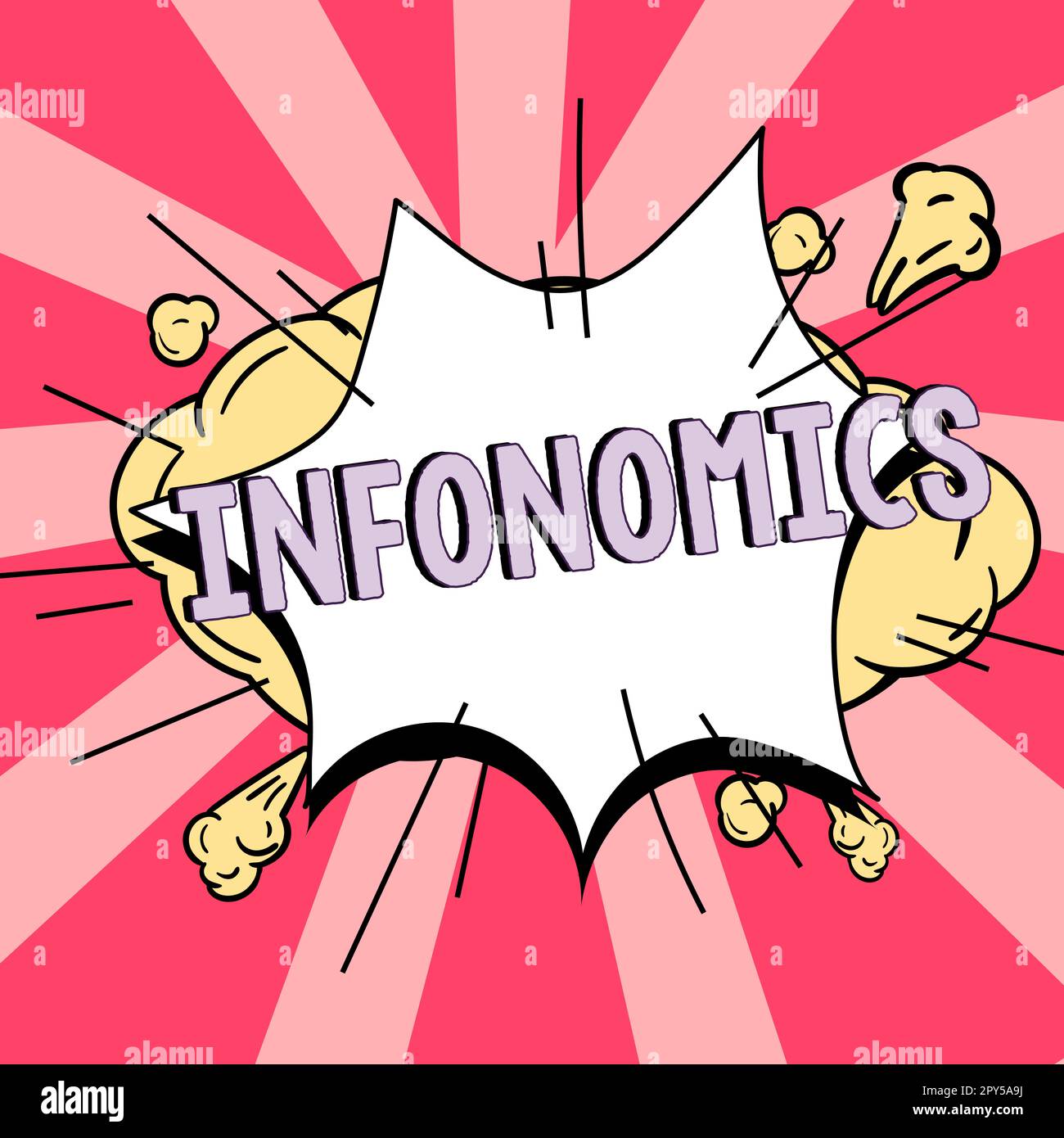 Scrittura a mano di testo Infononomics. Immagine visiva del concetto aziendale utilizzata per rappresentare informazioni o dati Foto Stock