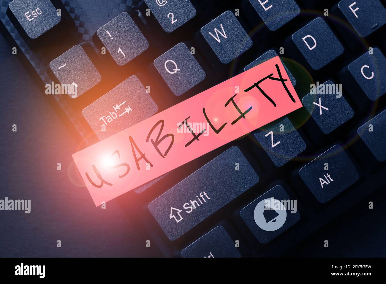 Segno di testo che mostra l'usabilità. Approccio aziendale Una parola assosita con come si valuta un oggetto utilità Foto Stock