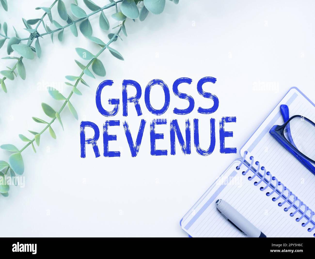 Visualizzazione concettuale fatturato lordo. Concetto che significa valore totale di tutto ciò che viene prodotto nel paese Foto Stock
