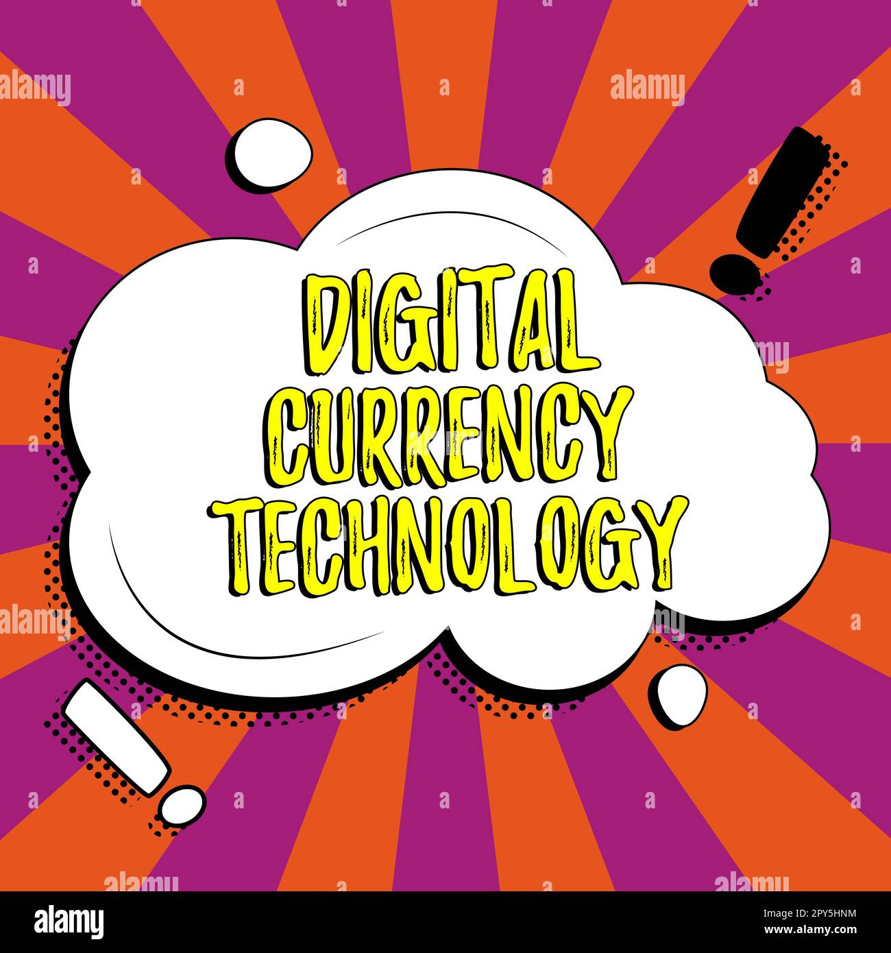 Tecnologia di visualizzazione concettuale della valuta digitale. Panoramica aziendale Cryptocurrency legal terms block chain Foto Stock