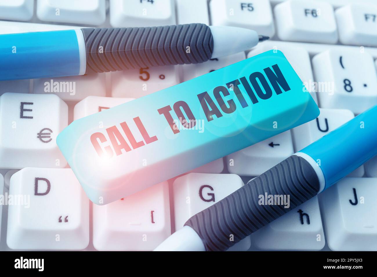 Calligrafia testo Call to Action. La vetrina aziendale incoraggia l'adozione di decisioni per promuovere una strategia di successo Foto Stock