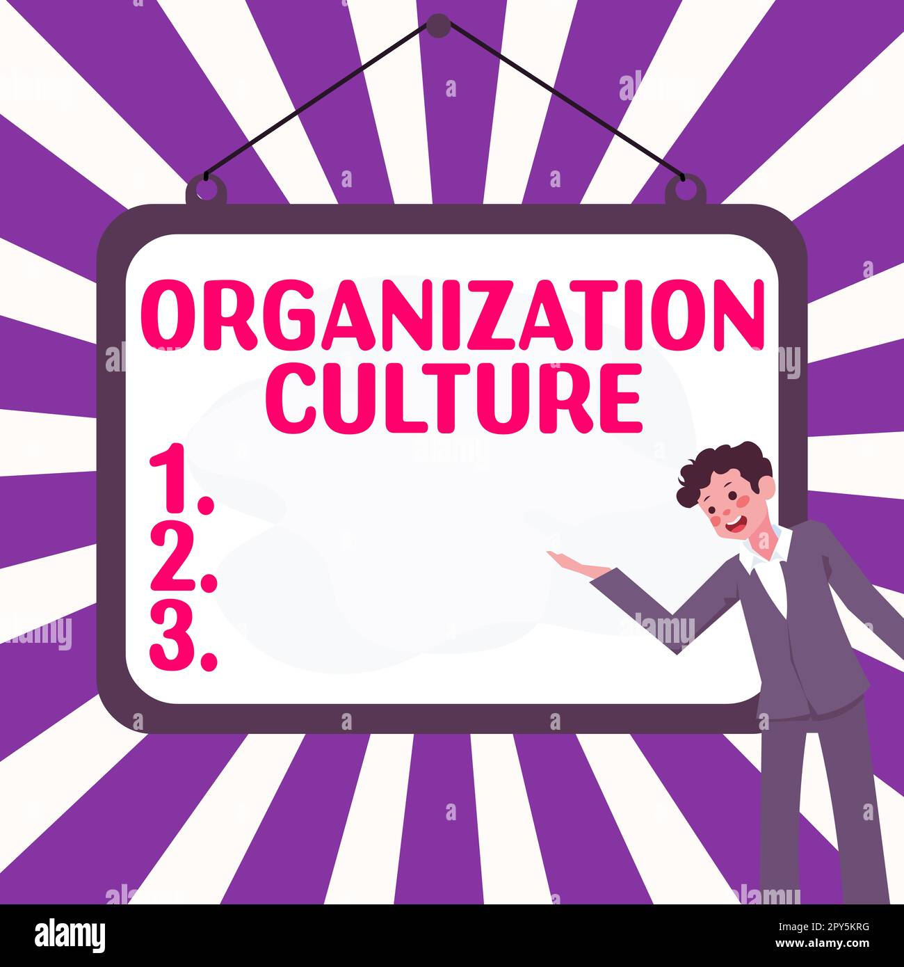 Mostra la cultura dell'organizzazione. Foto concettuale ambiente sociale e psicologico di un'organizzazione Foto Stock
